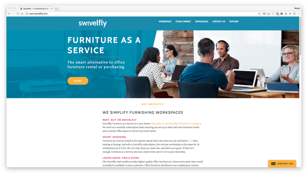 Swivelfly — furniture as a service